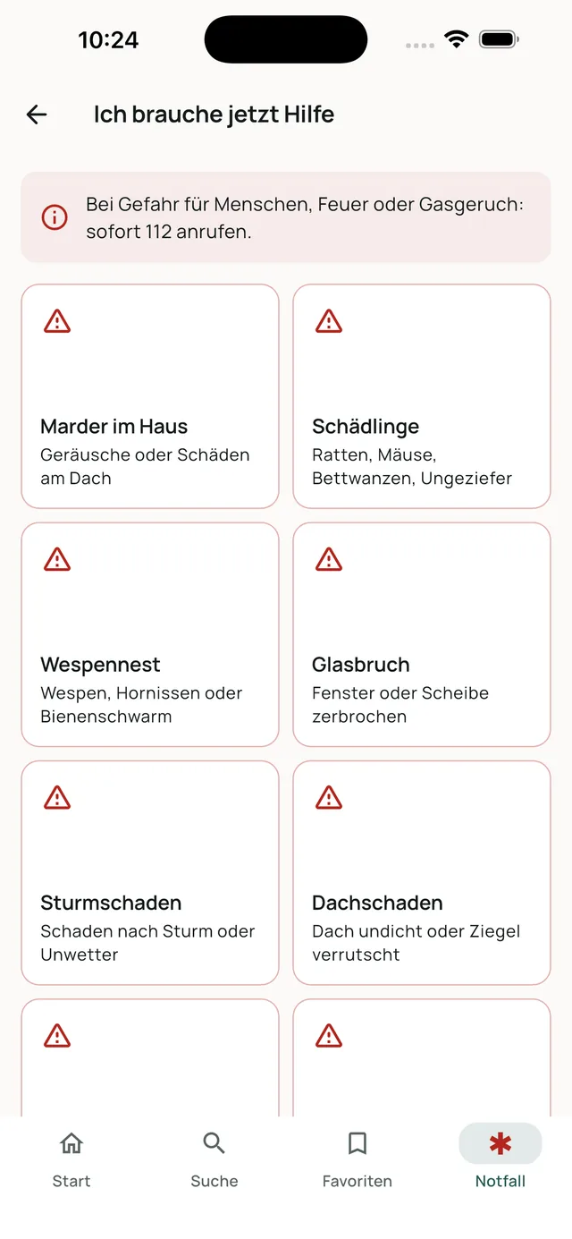 Notfall in der Saalewerker-App